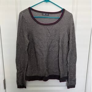 The North Face Cotton Blend Long Sleeve Crew Neck Pullover Sweater Gray Womens M